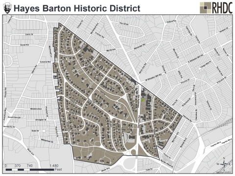 Hayes Barton Historic District Map