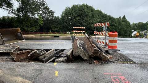 curb and gutter on road