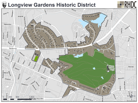Longview Gardens Historic District Map