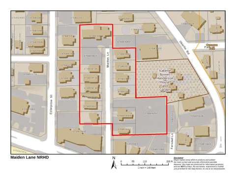 Maiden Lane Historic District Map