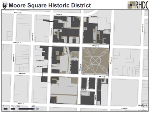 Moore Square Historic District Map