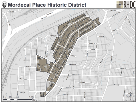 Mordecai Place Historic District Map