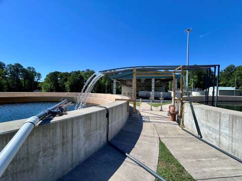 piping moving water into large basin