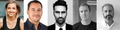 Headshots of five individuals, one woman and four men.