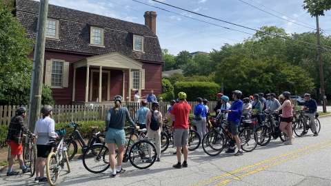 Historic Preservation Plan - Historic Bike Ride near the Joel Lane Museum House