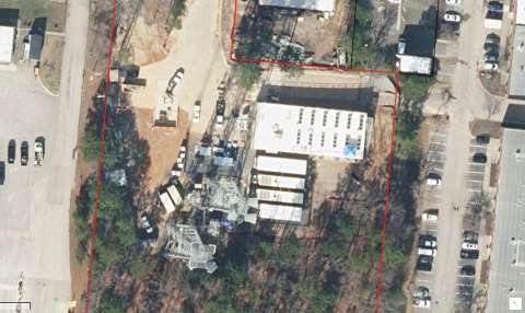 Overhead shot of minor data center