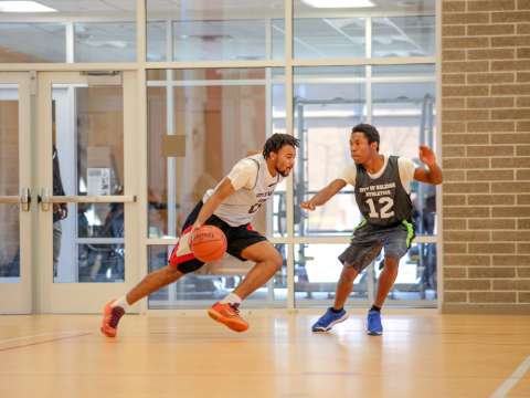 Adult basketball players