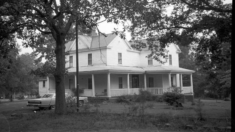 Historic image of the Latta house before it burned down
