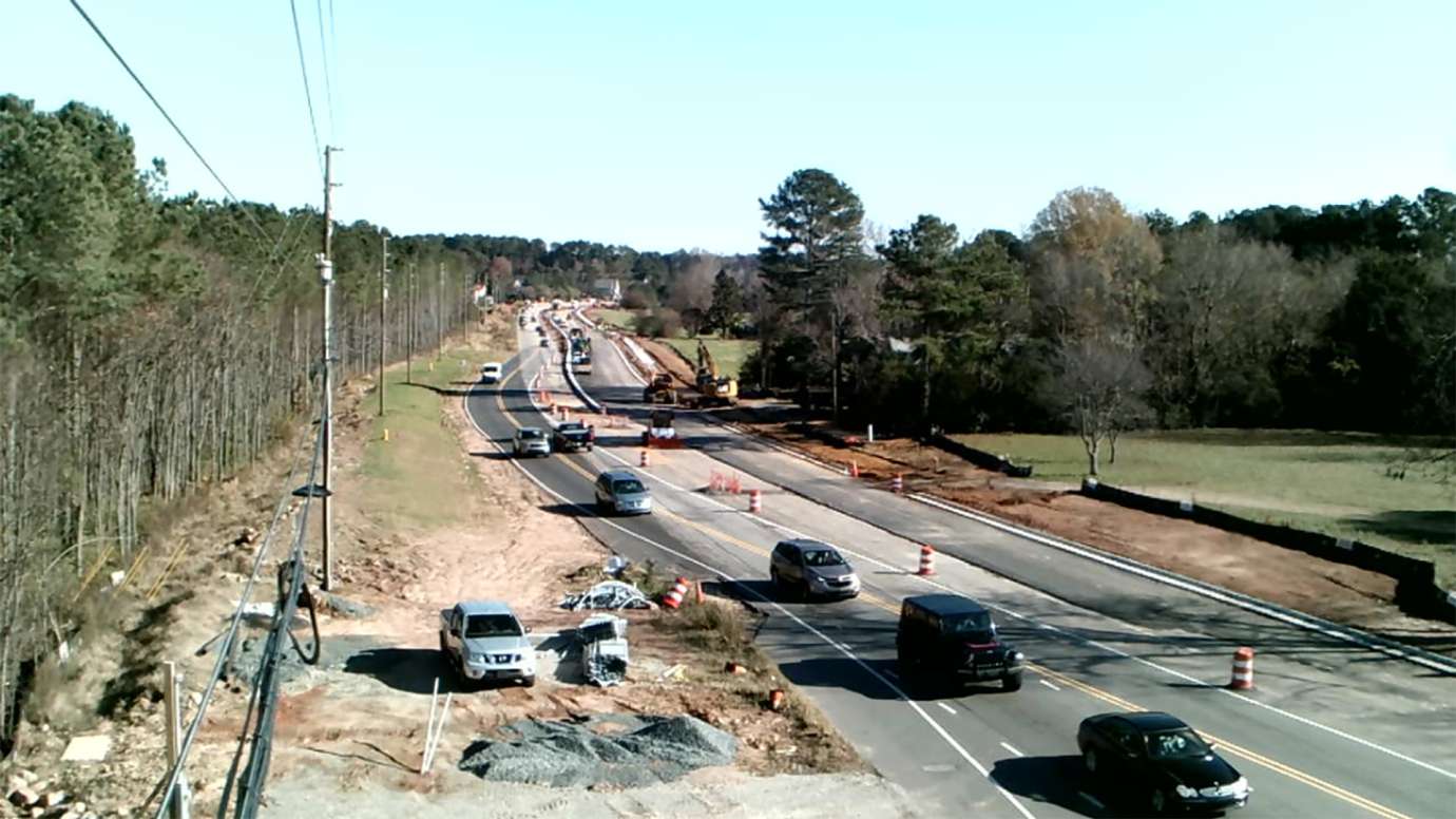Construction on Tryon Road in november