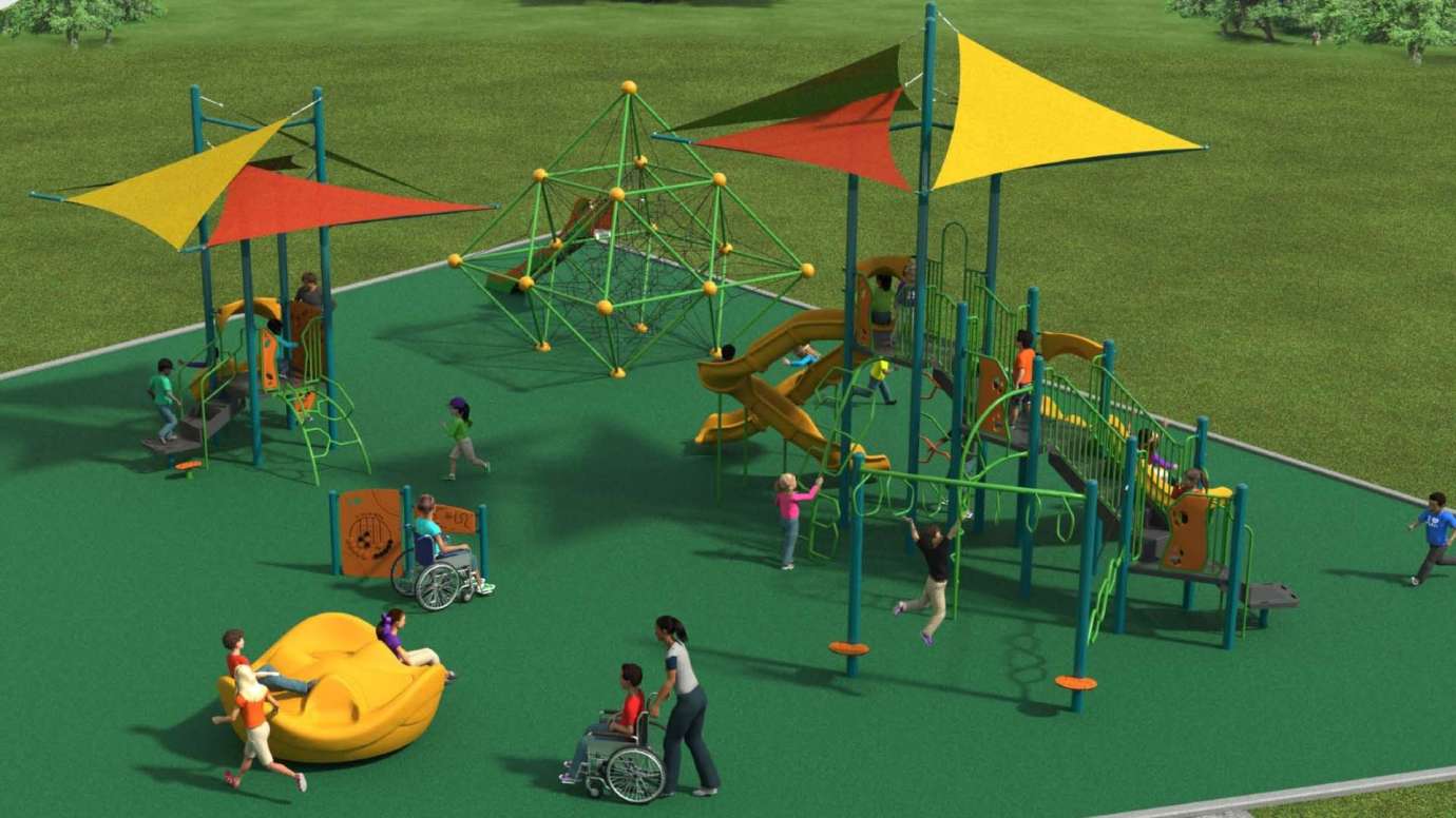 Design rendering of playground