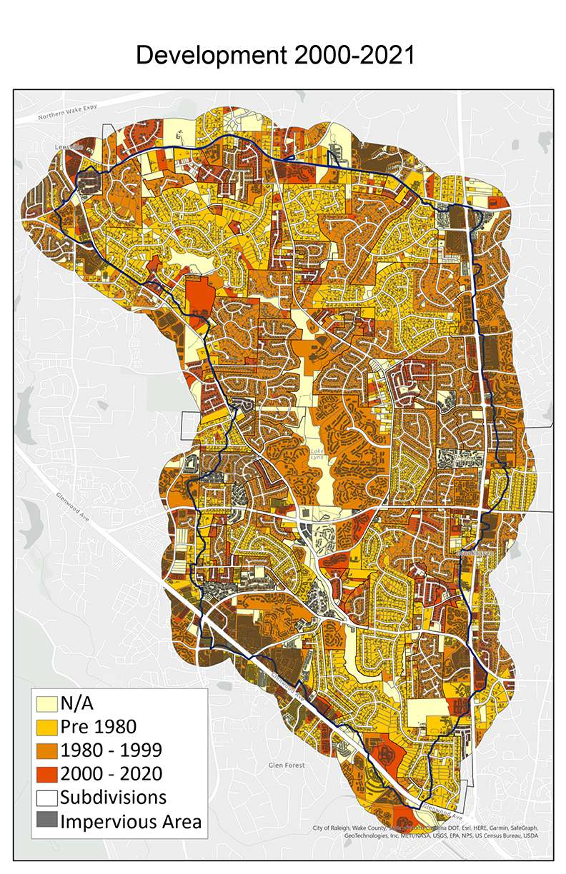Hare Snipe drainage area map 2000-2021