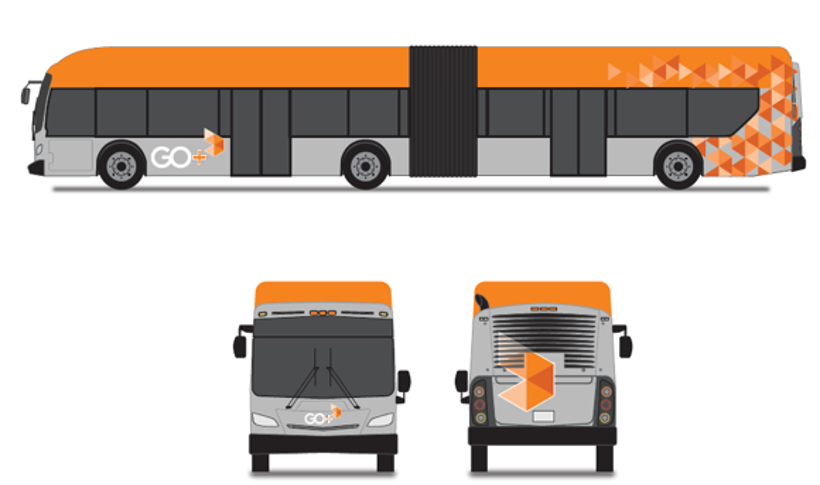 Wake BRT: Branding shown on all side of bus