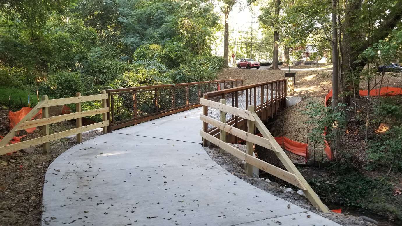 updated bridge on trail