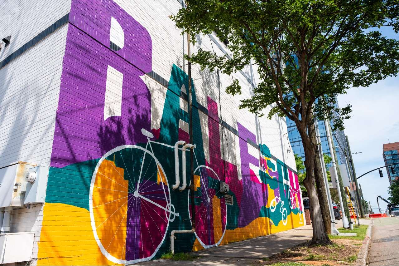 Raleigh bike mural