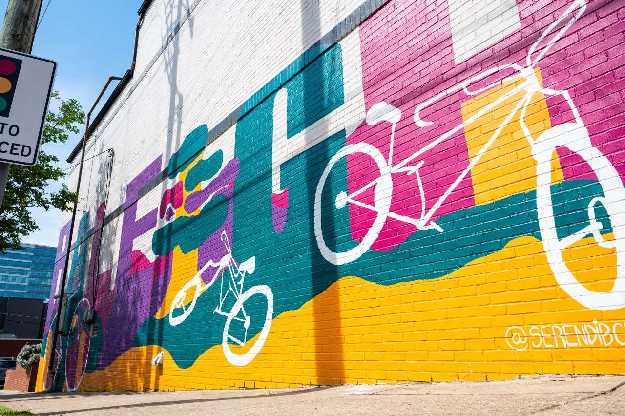 Raleigh bike mural