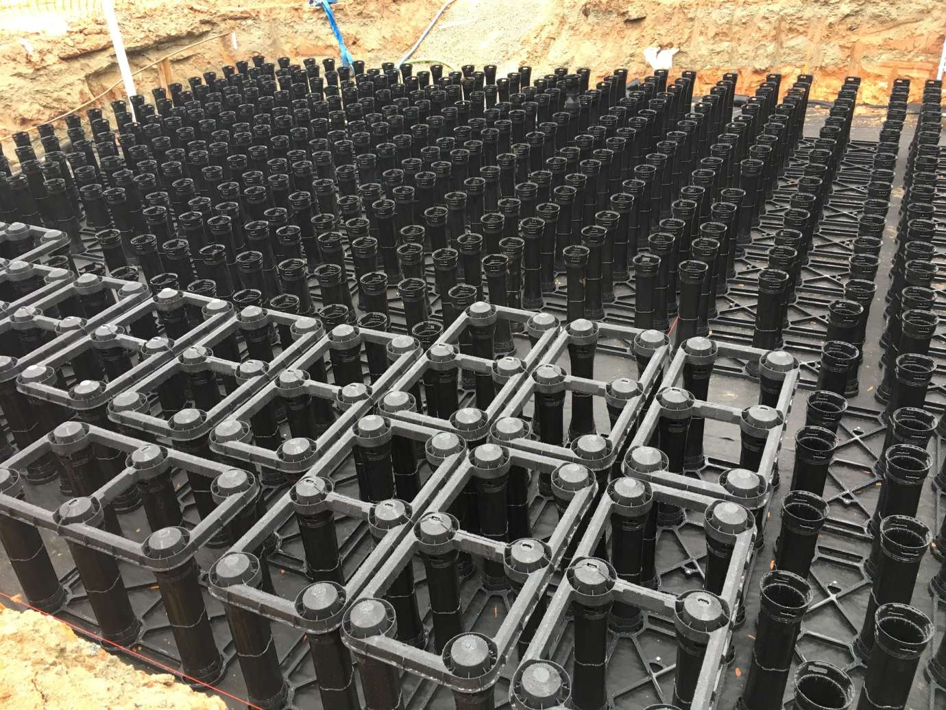 Chavis Park Suspended Pavement System Under Construction