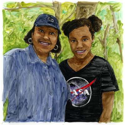 Artist rendering of Lina and Sonja Edwards