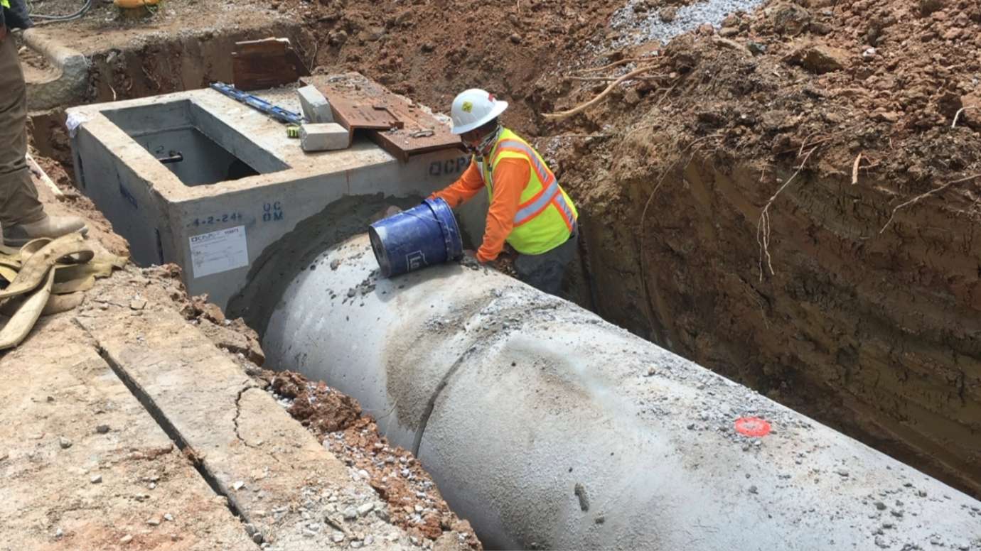 Dresden Lane Constructed Pipes