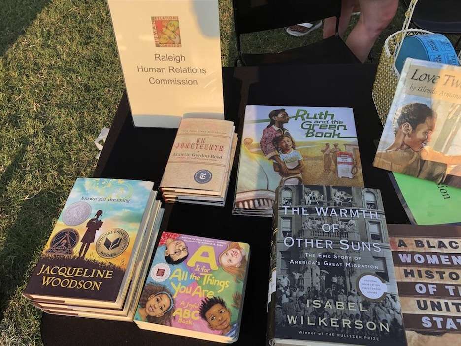 An assortment of books on a table