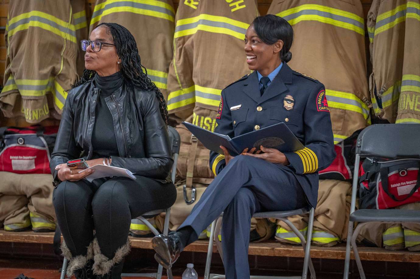 Chief Patterson listening to a speaker