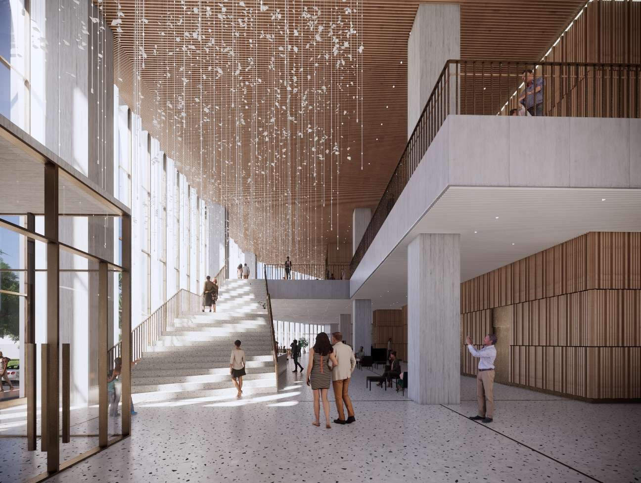 Rendering of the City Hall lobby