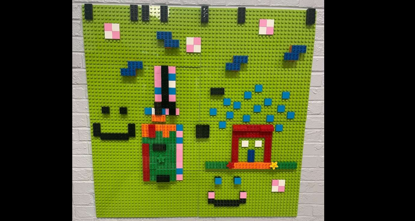 a lego wall
