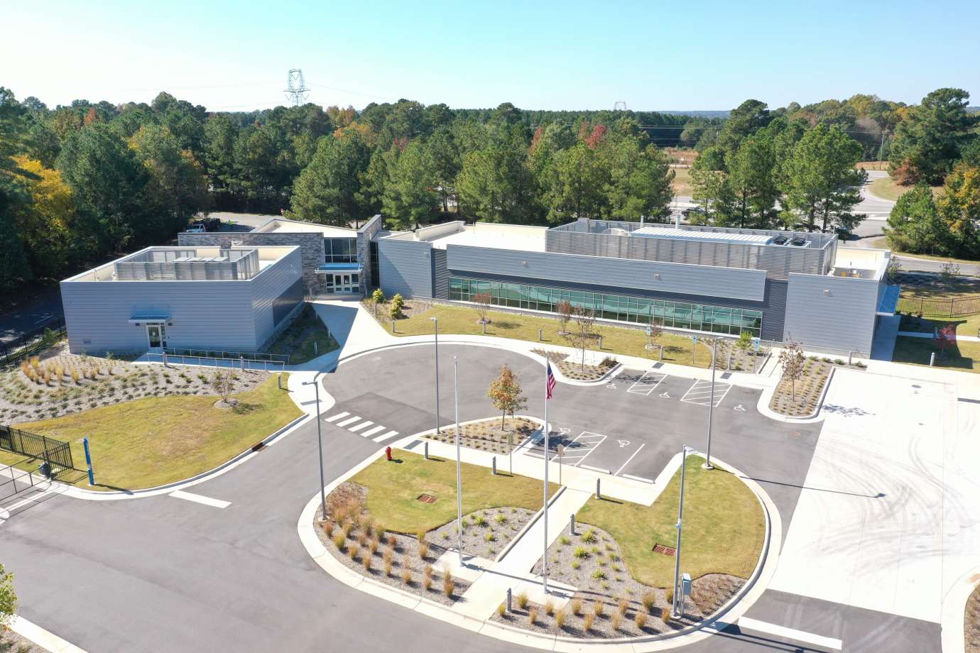 Arial view of the new water laboratory