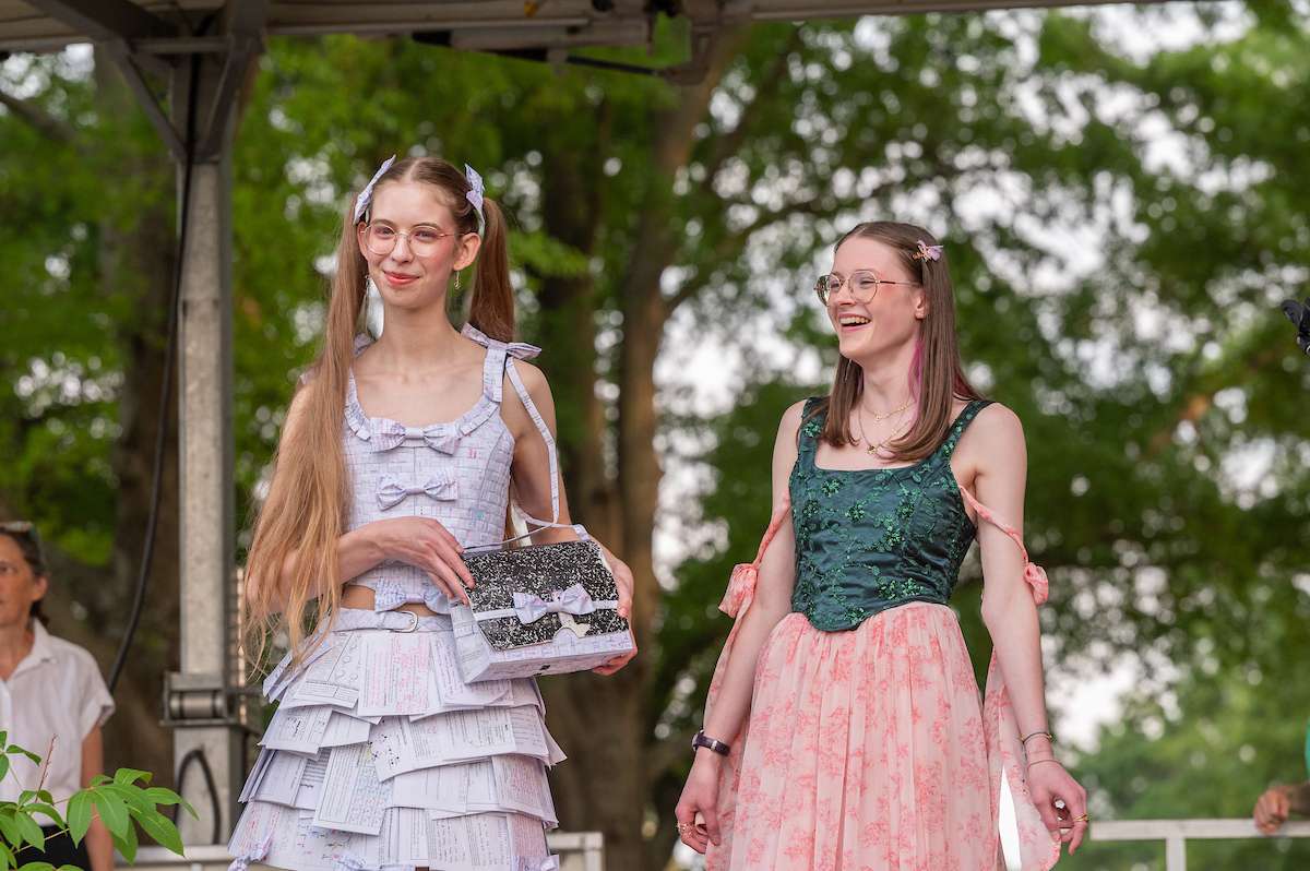 Trashion fashion winners honored for their creativity.