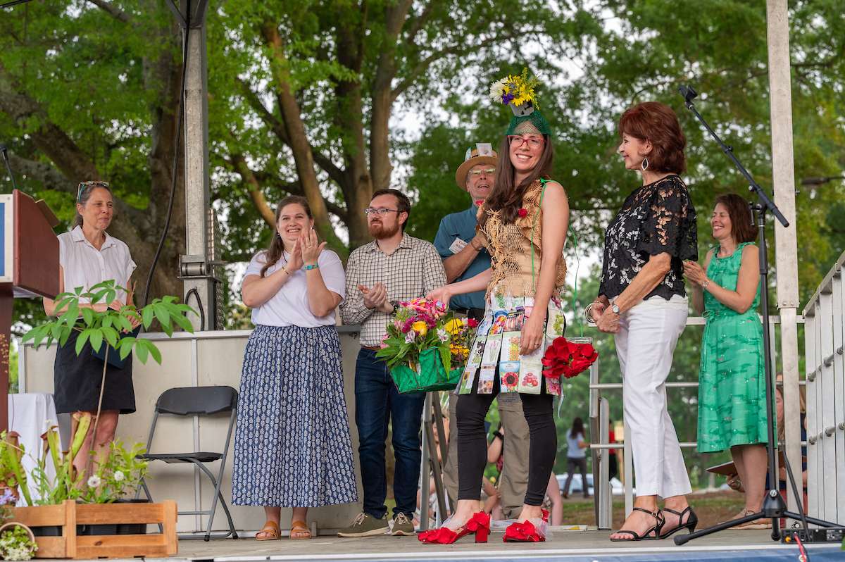 Trashion fashion winners honored for their creativity.