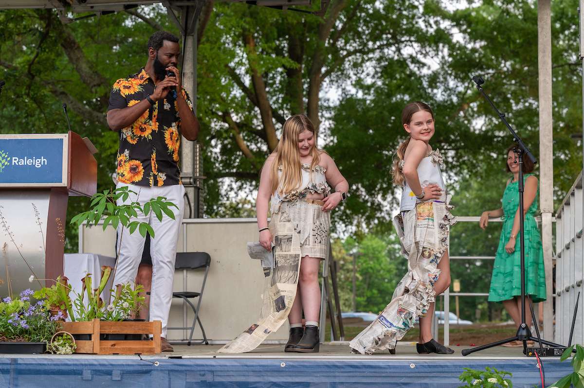 Trashion fashion winners honored for their creativity.