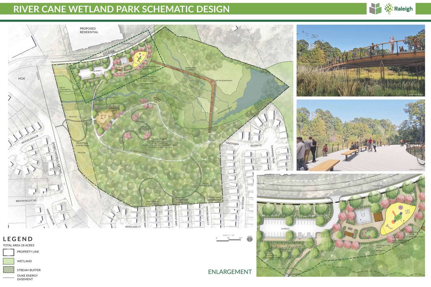 River Cane Wetland Park Schematic Design rentdering