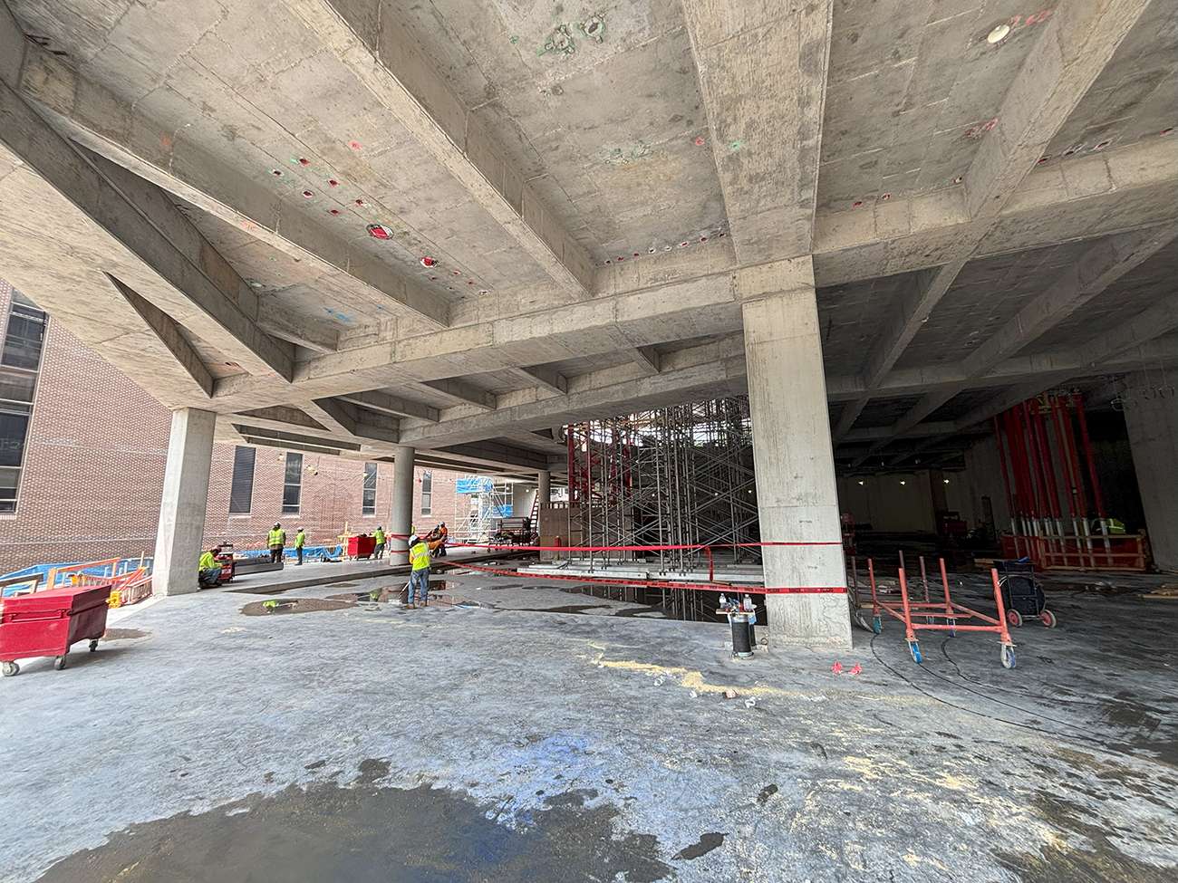 inside constriction at City Hall 