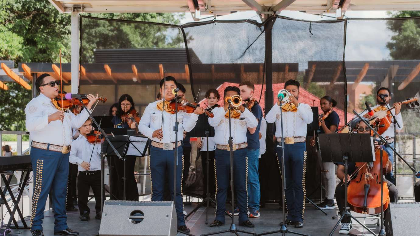 a band playing music