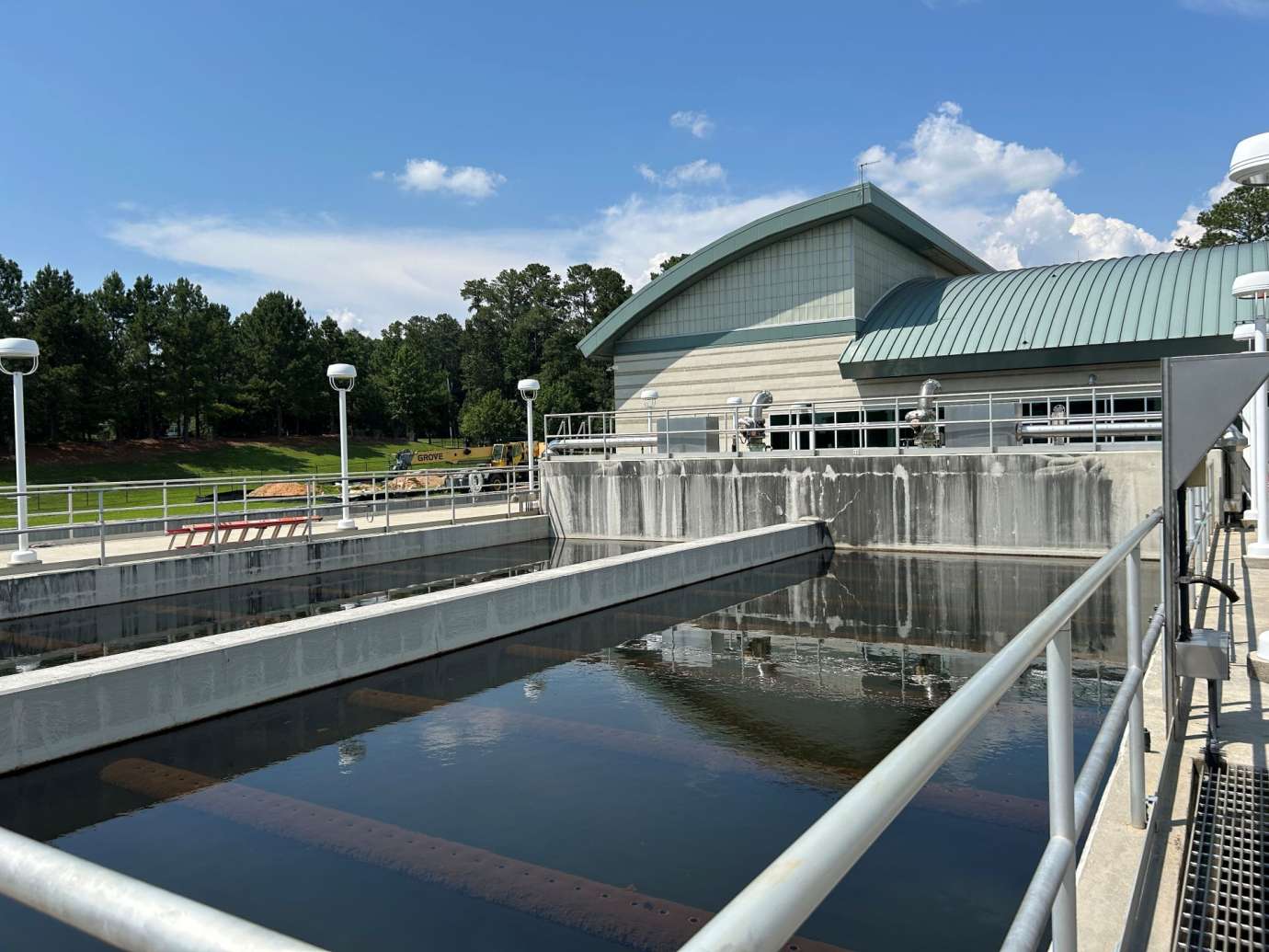 View of water treatment process at D.E. Benton Plant