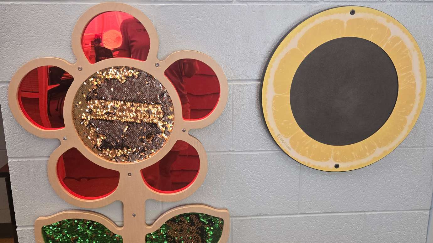 Sensory Friendly Feature at Hill Street- Magic Hands Sensitive Sensory Wall and Sequin Flower Wall Panels