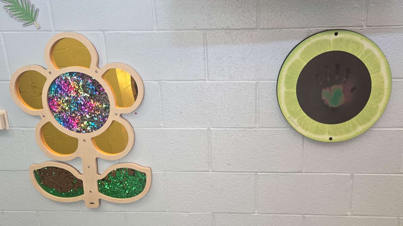 Sensory Friendly Feature at Hill Street - Magic Hands Sensitive Sensory Wall and Sequin Flower Wall Panels