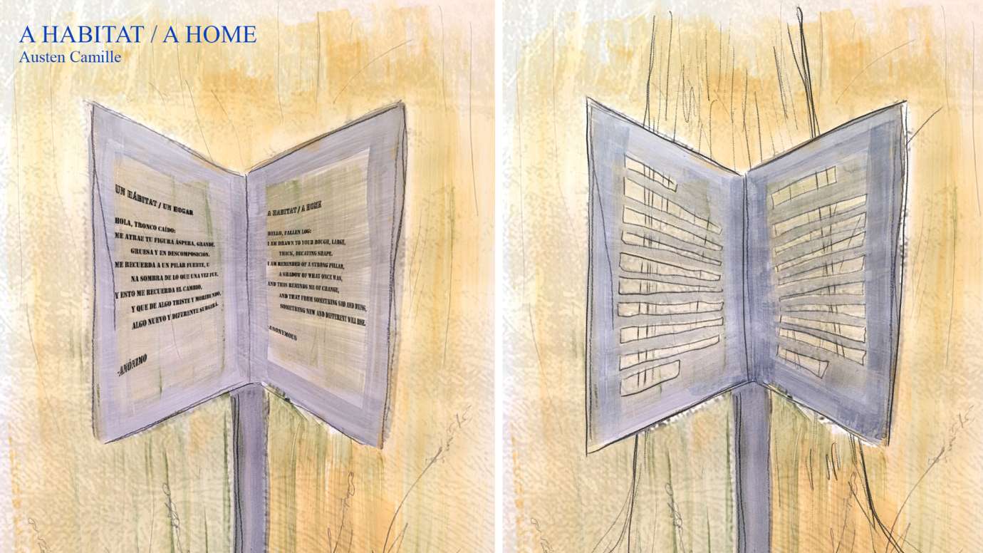 An illustration of two poetry markers