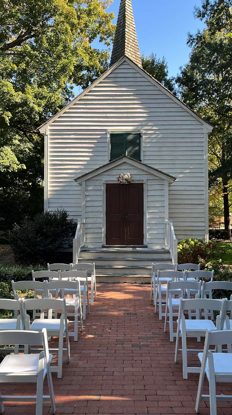 chapel before a wedding with chairs