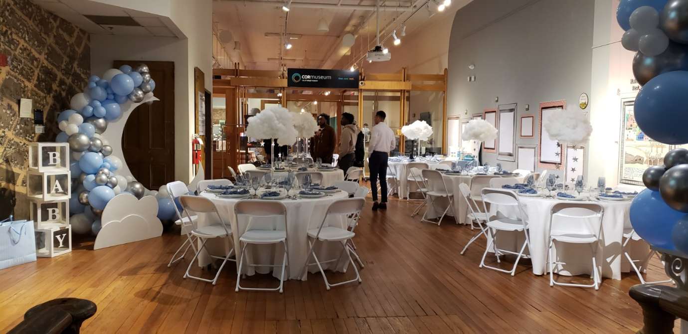 a shower at the COR museume