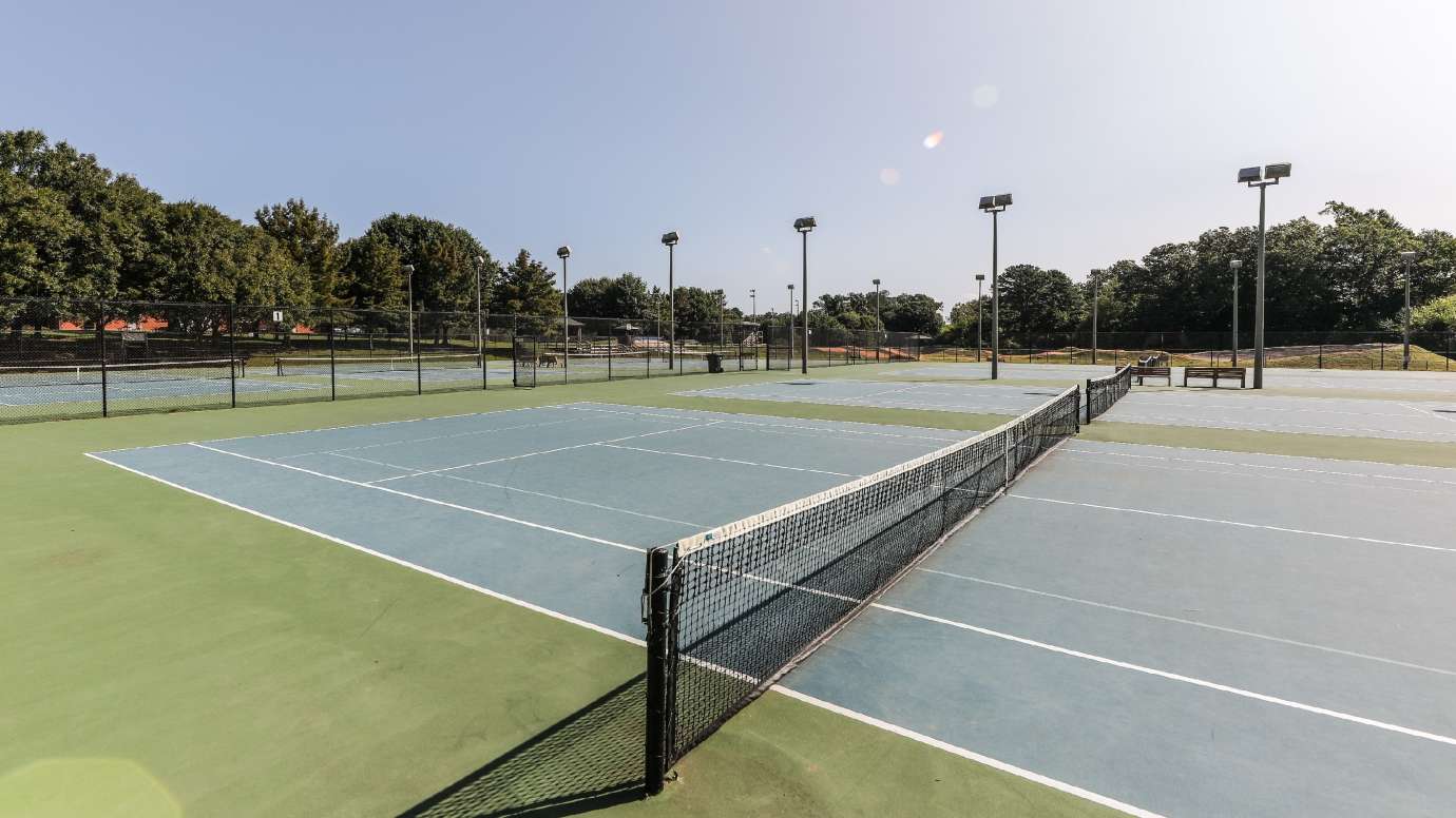 tennis courts at a park