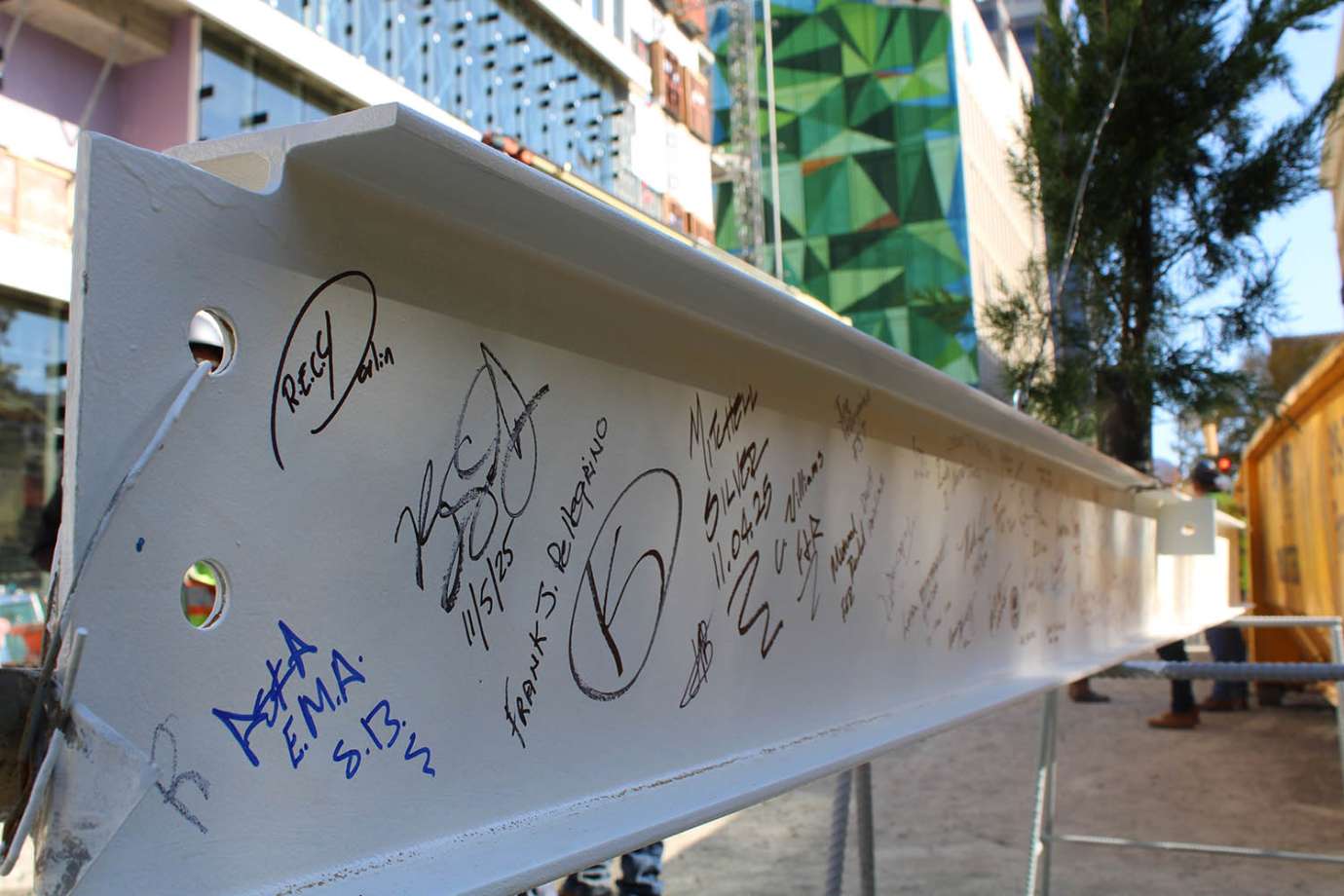 Image of beam with signatures 