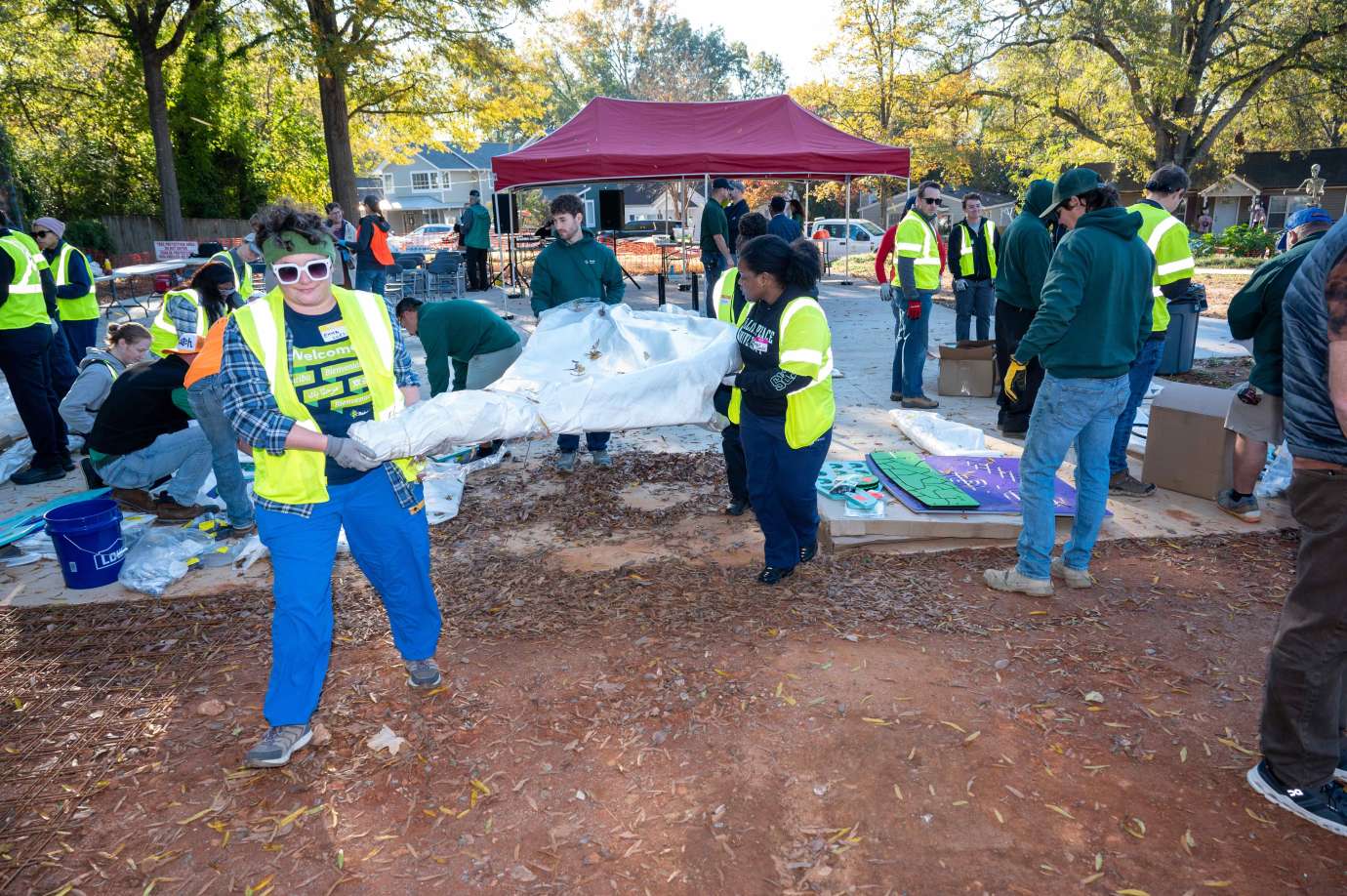 RPD and Raleigh Parks staff at Caraleigh Park kickoff event