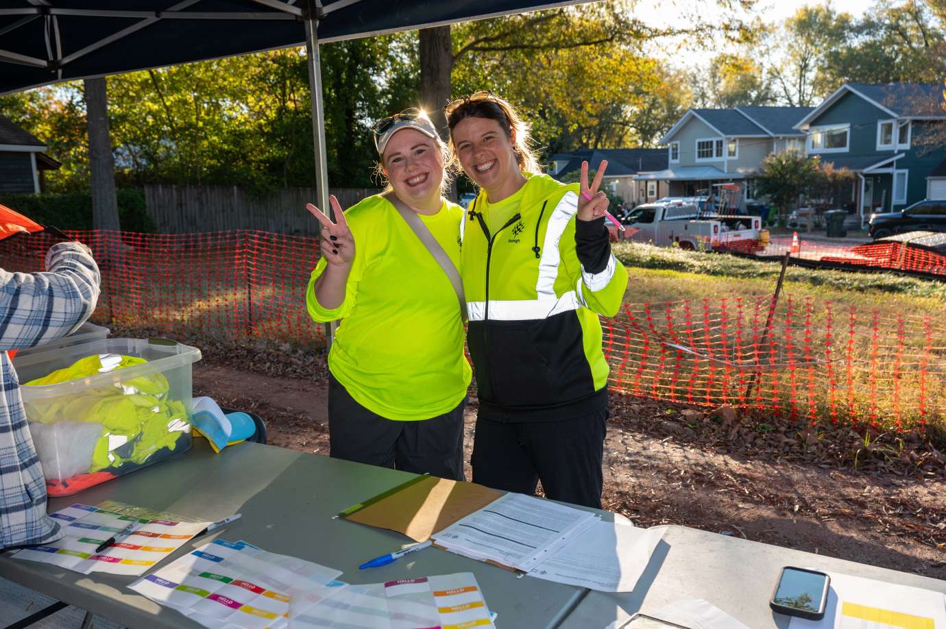 RPD and Raleigh Parks staff at Caraleigh Park kickoff event