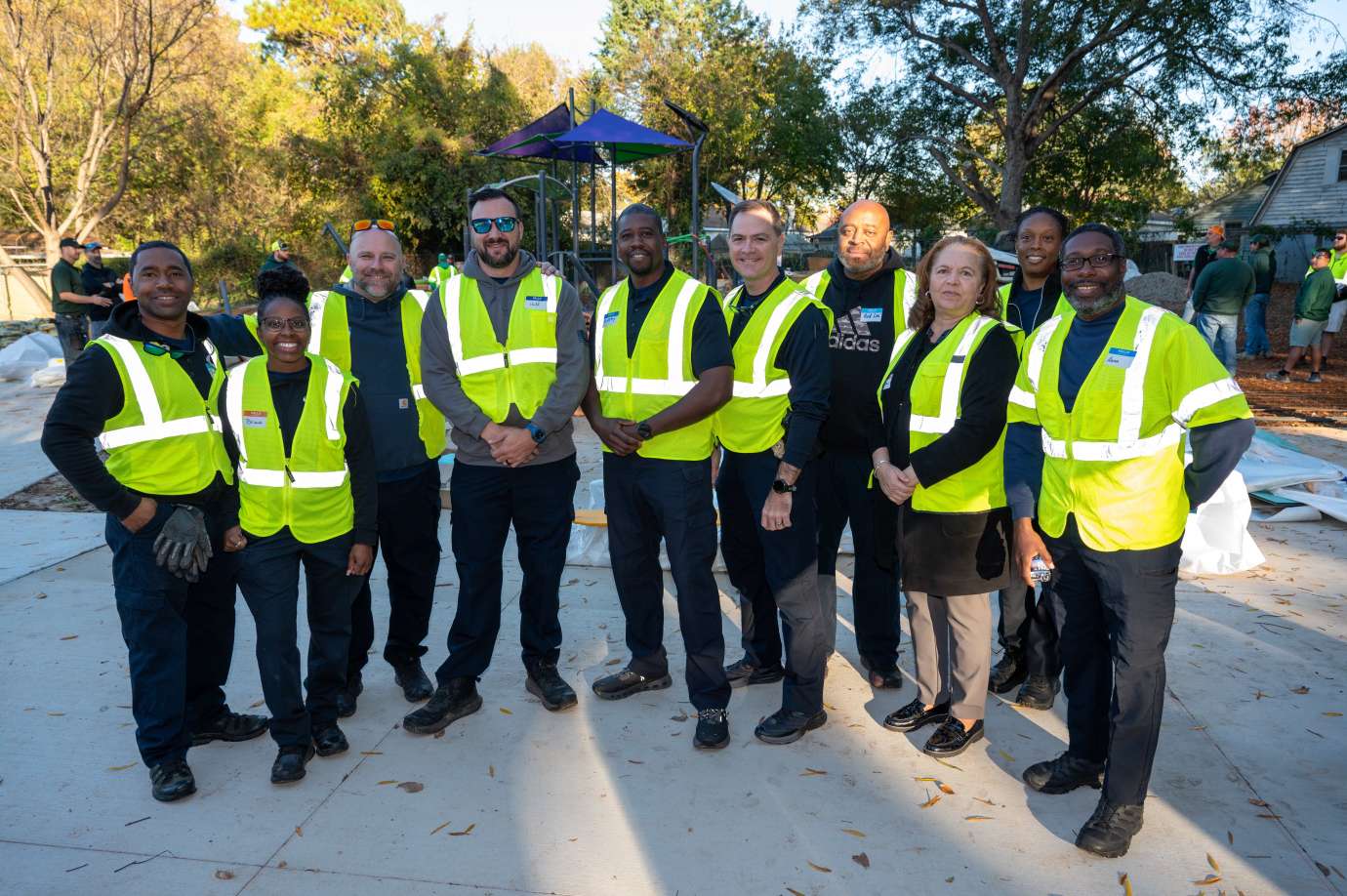 RPD and Raleigh Parks staff at Caraleigh Park kickoff event