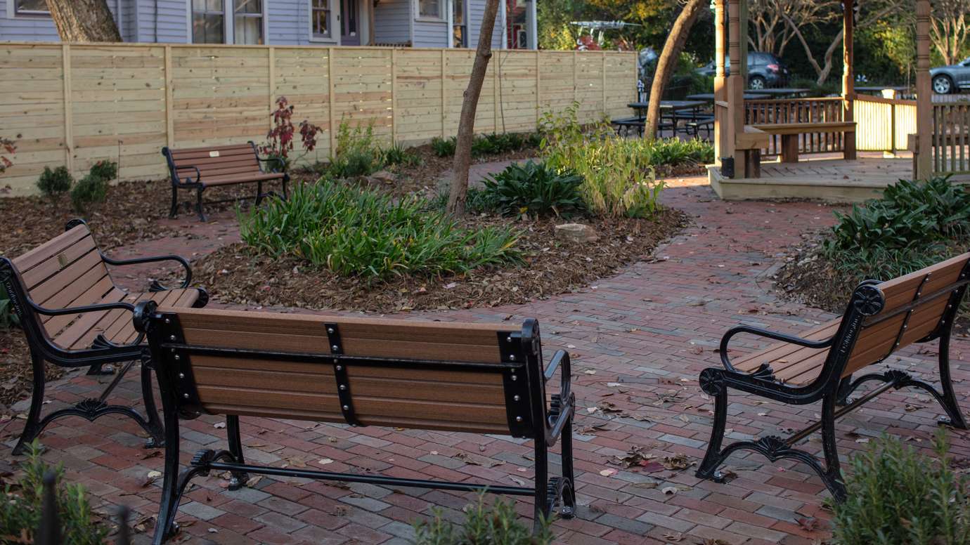 new benches at Vallie Henderson Park