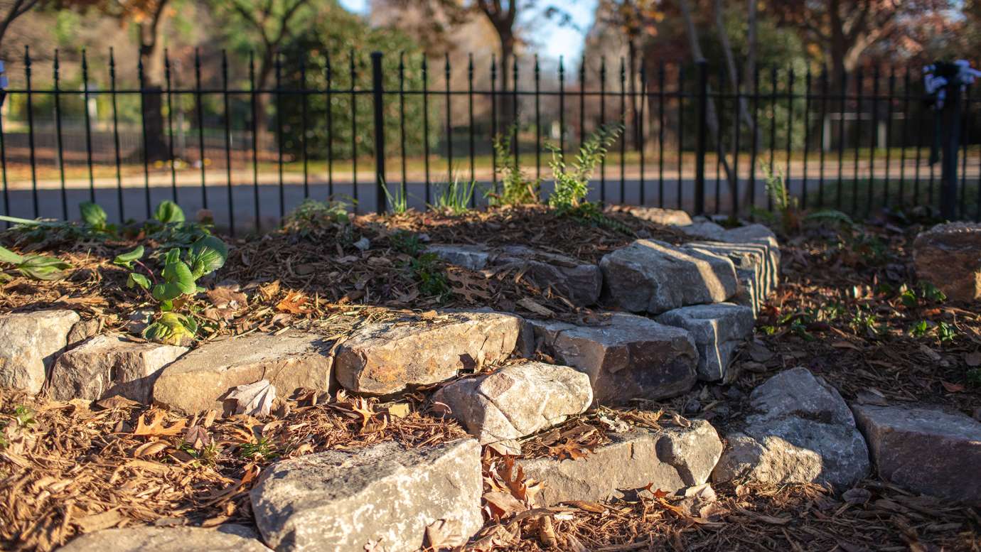 the rock garden at Vallie Henderson Park