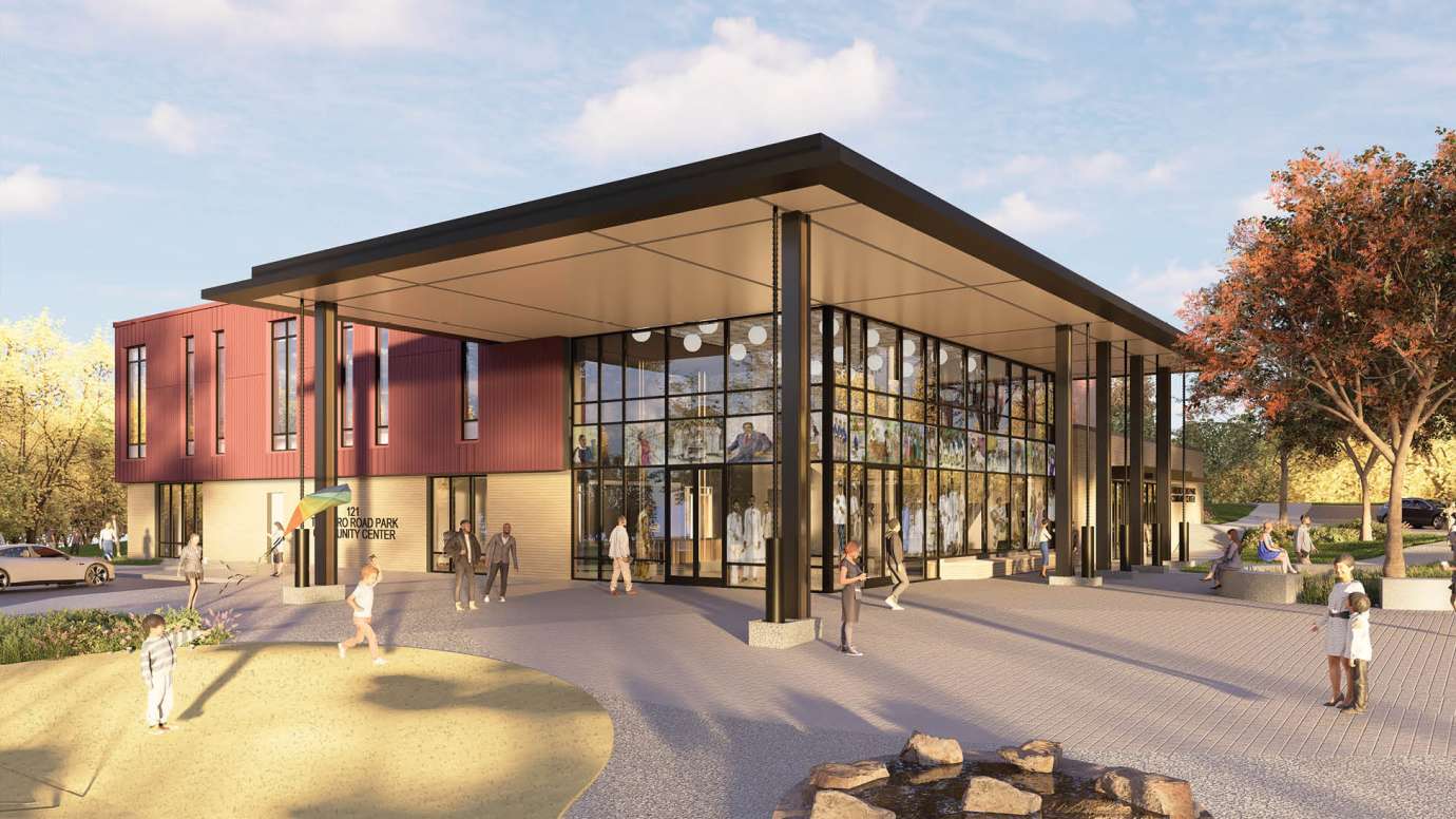 a rendering of the future Tarboro Road park entrance