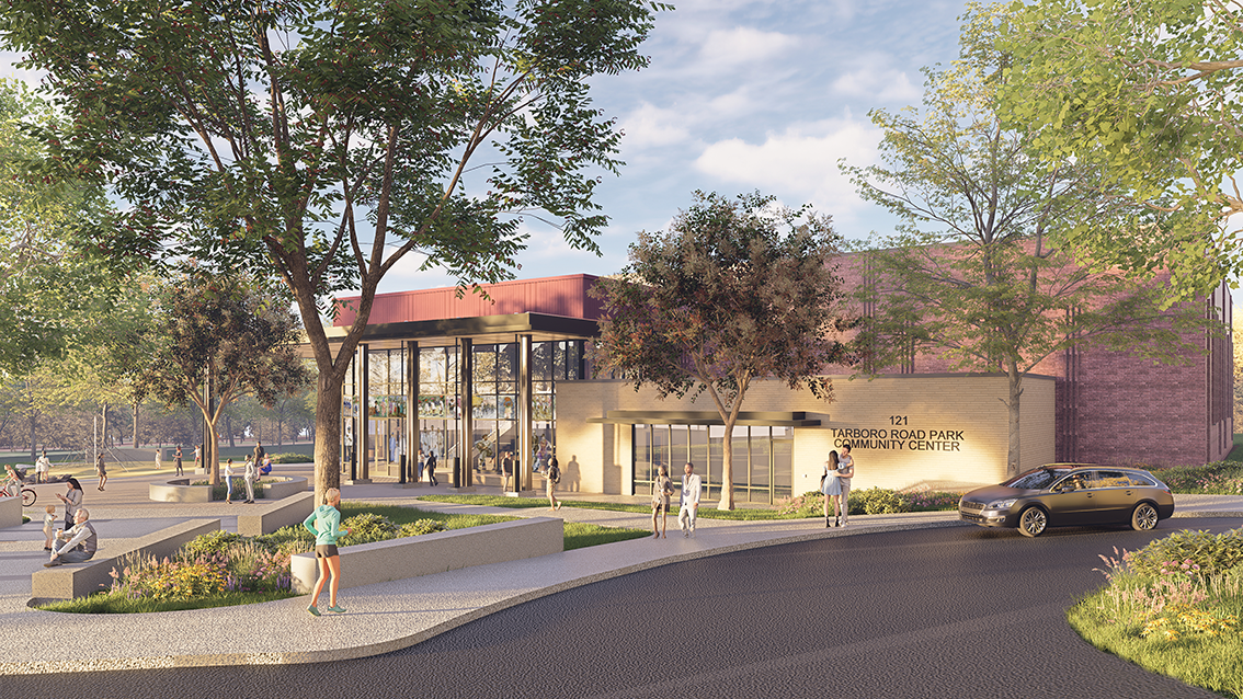 a rendering of the future Tarboro Road park entrance