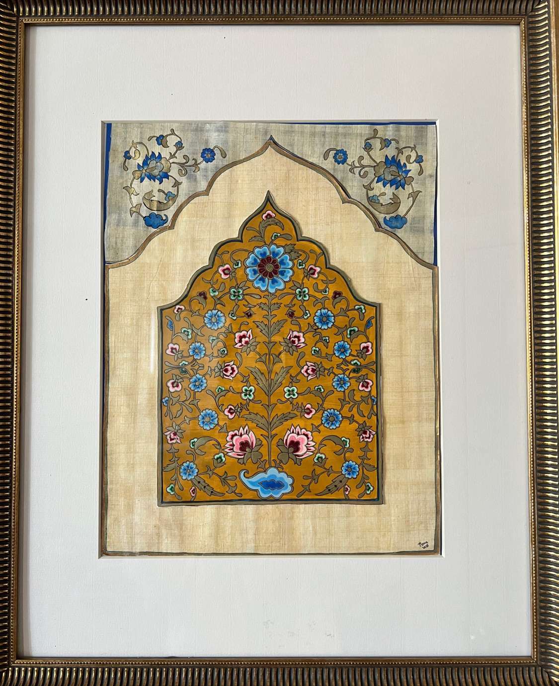 A classical Tezhip illumination on papyrus