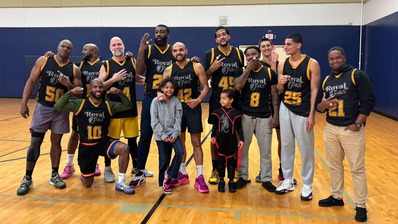 Winter 2025 Division 1 Adult Basketball Champions - Royal Oaks